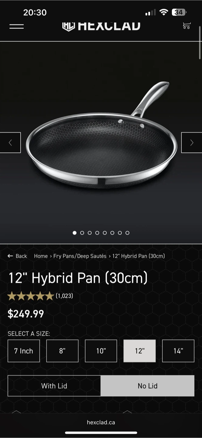 Hexclad 12" Nonstick Pan New! - photo 3