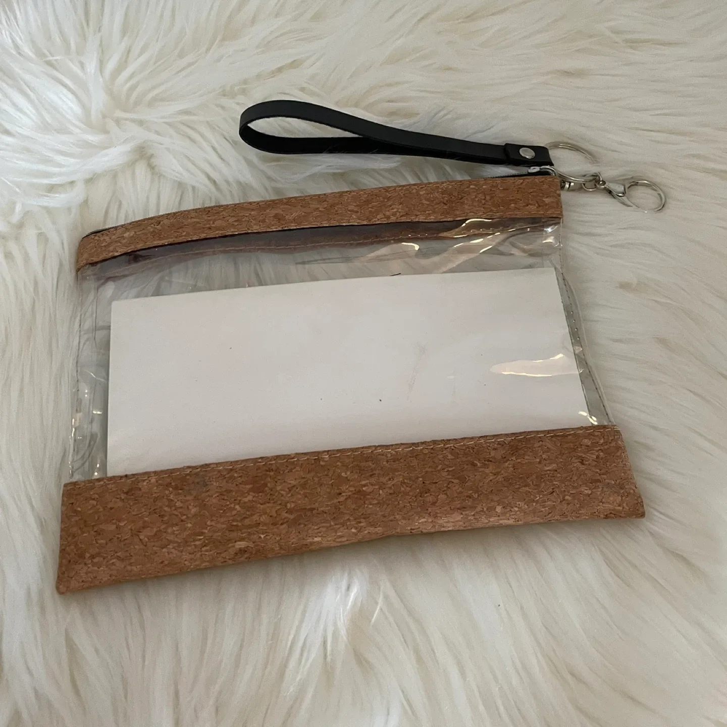 Clear Pouch with Cork Trim & Stationary image indicator(2)