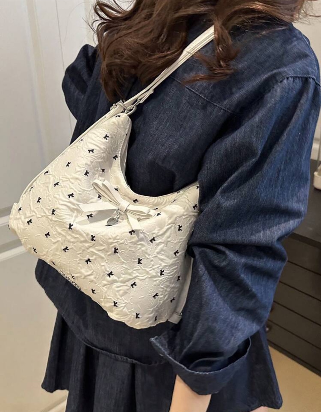 White Bag with Bow Detail - photo 2