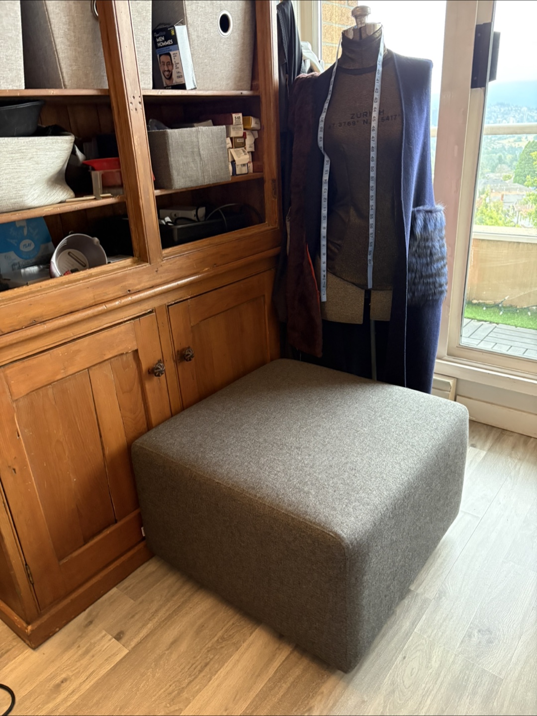 Grey Ottoman