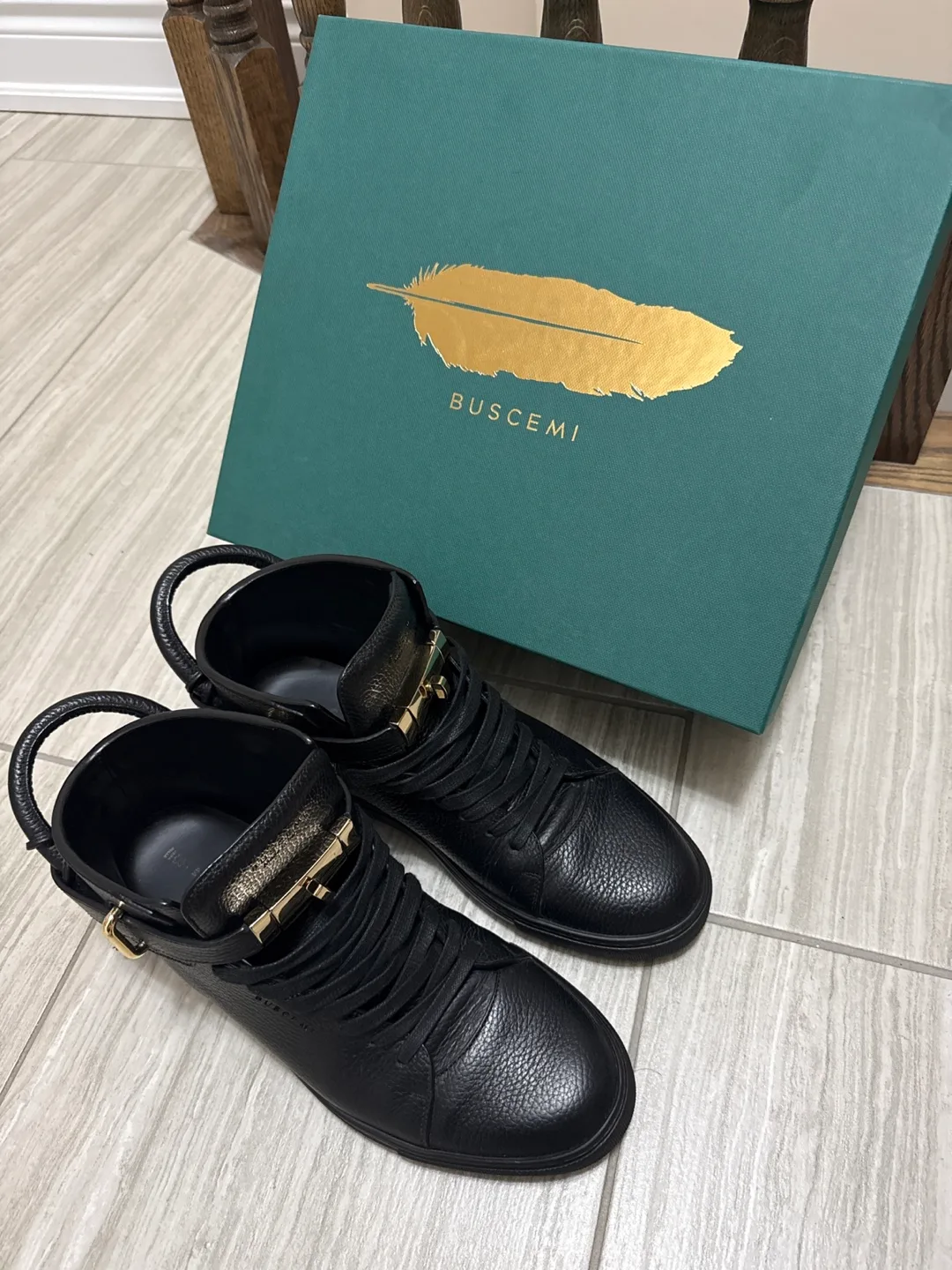 Buscemi 100MM Black/Black Size 11 Shoes image indicator(7)