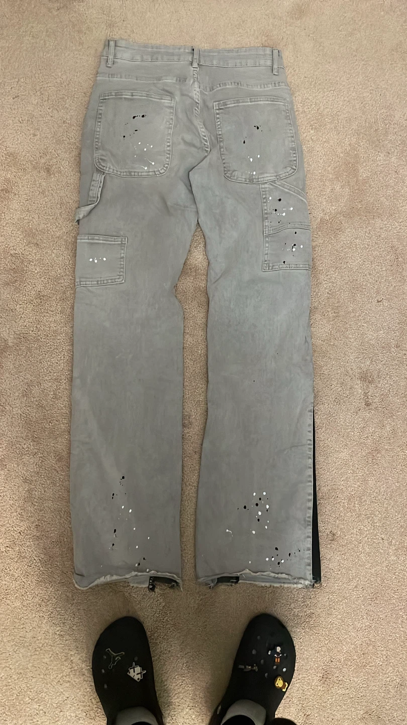 grey painted jeans - size medium - photo 2