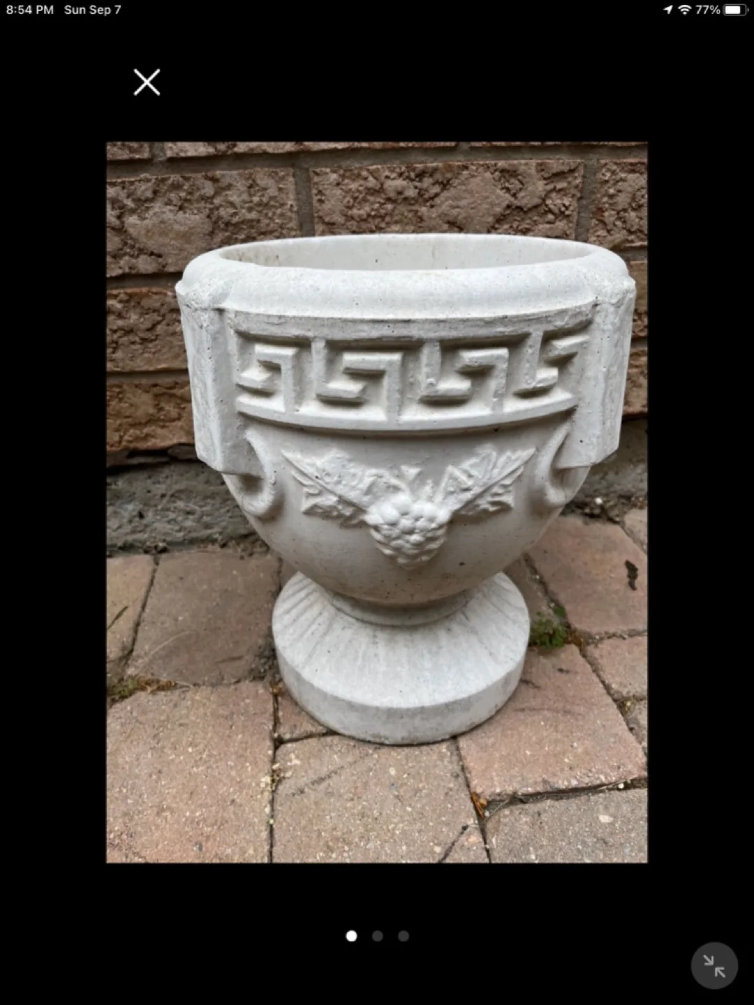 Cement Greek Urn Planter 🥕 thumbnail