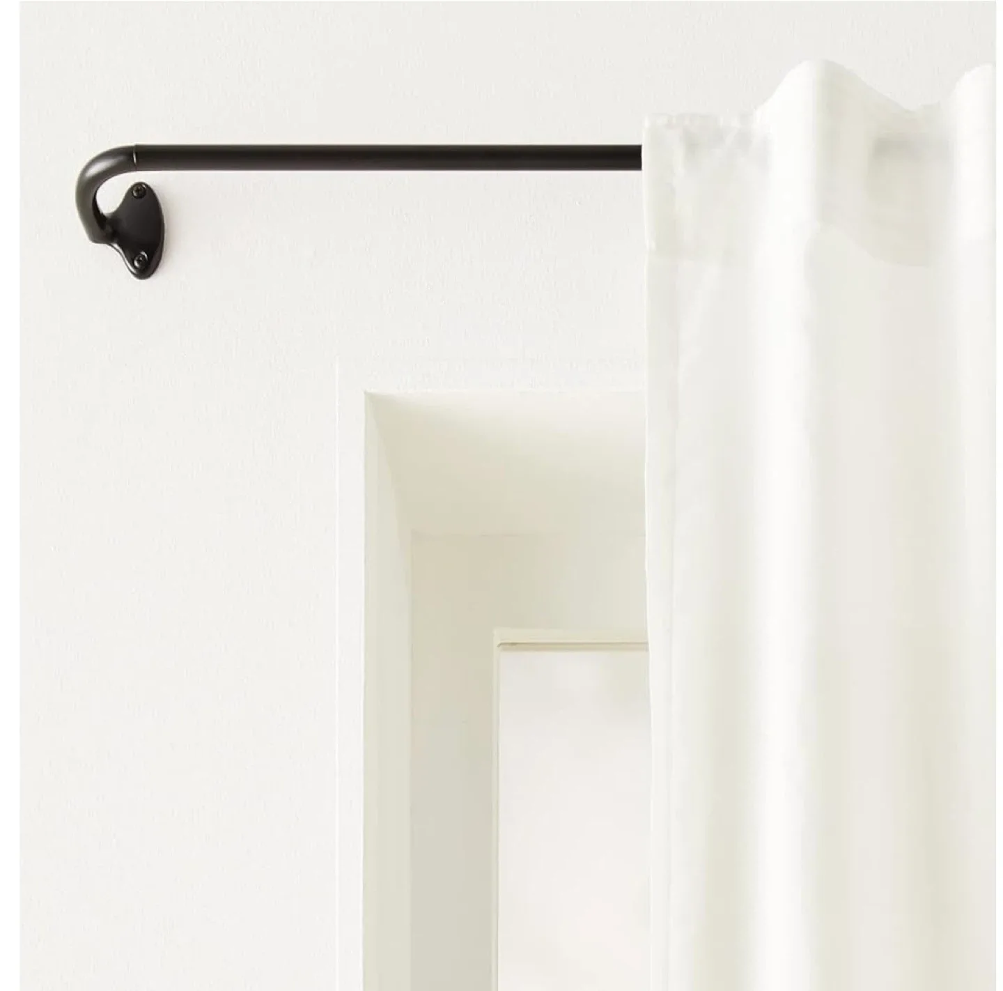 Wrap Around Curtain Rod, Black, 28-48 inches image indicator(5)