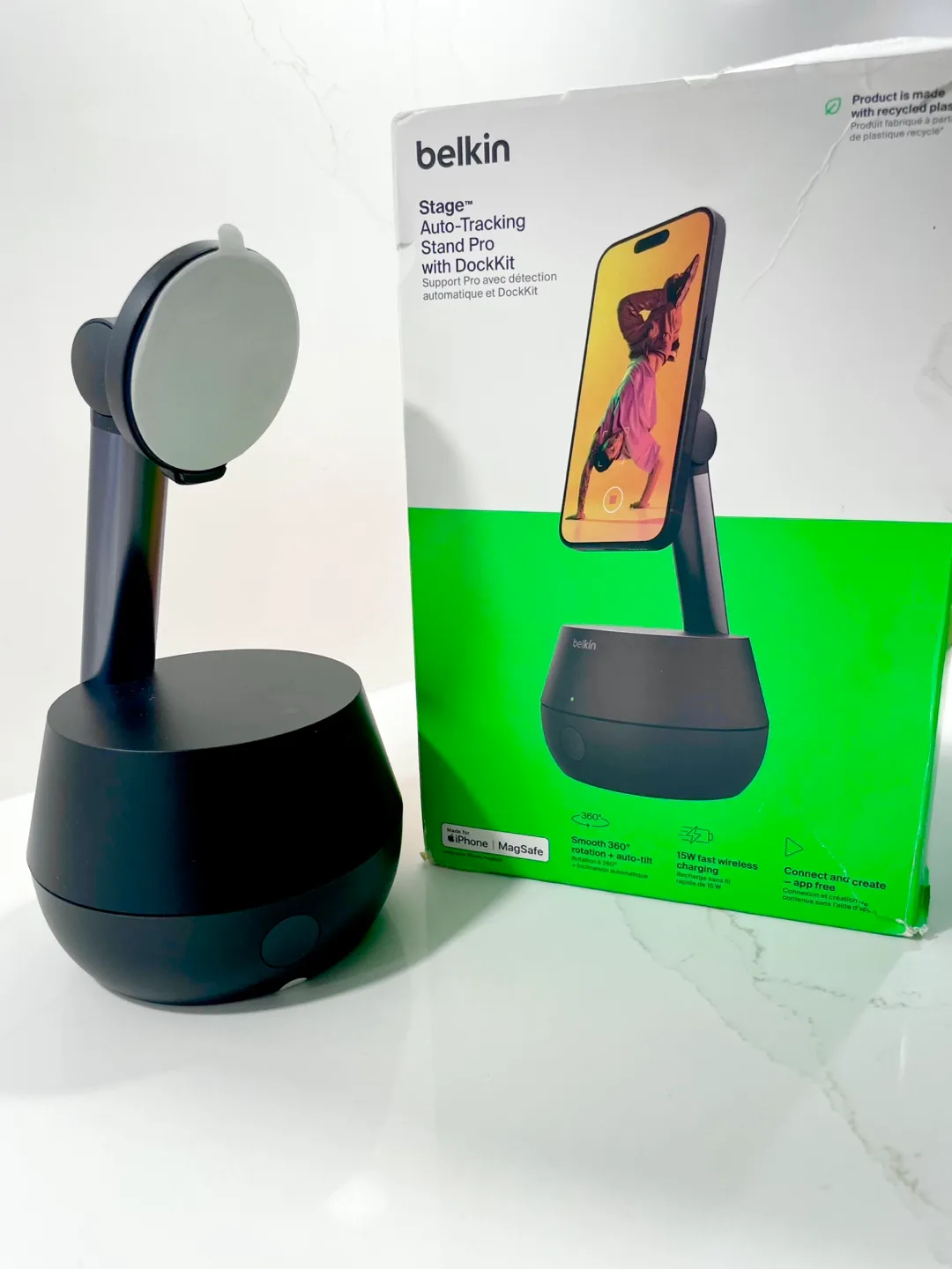 Belkin Stage Auto-Tracking Stand Pro with DockKit, 360 Rotation thumbnail