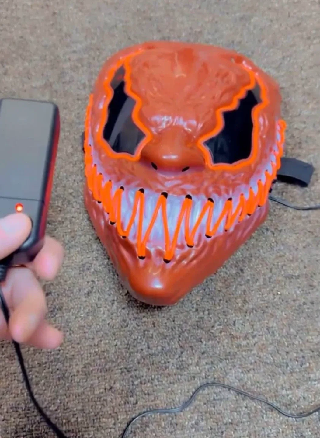Orange LED Halloween Mask thumbnail