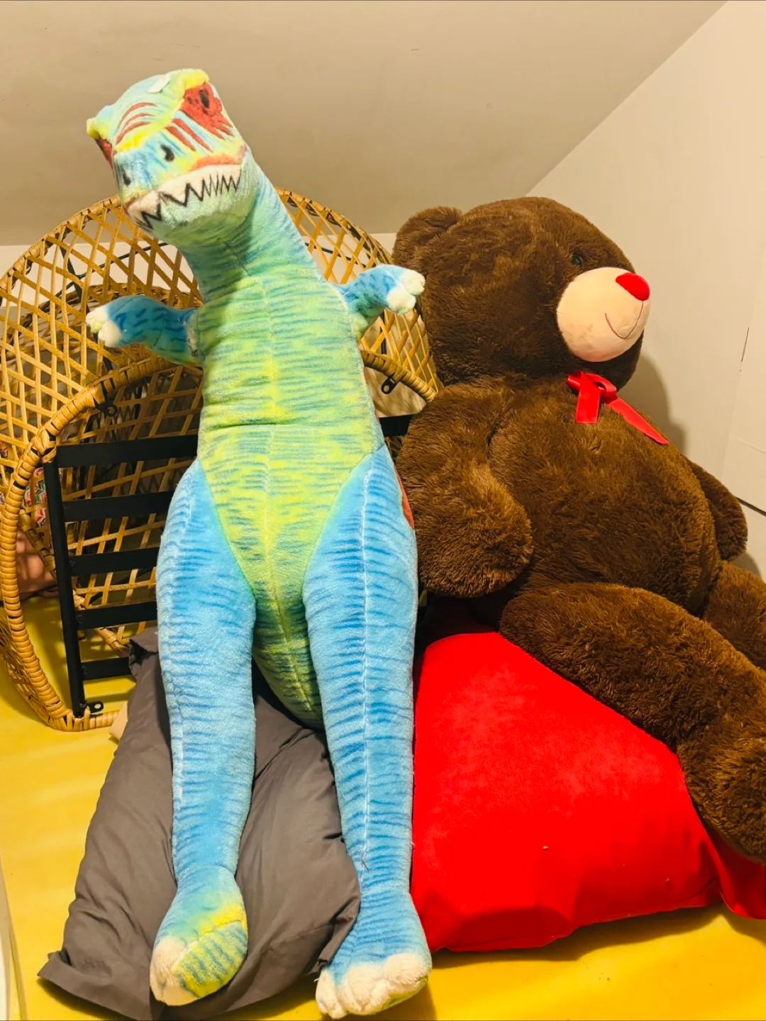 Stuffed Dinosaur and Teddy Bear thumbnail