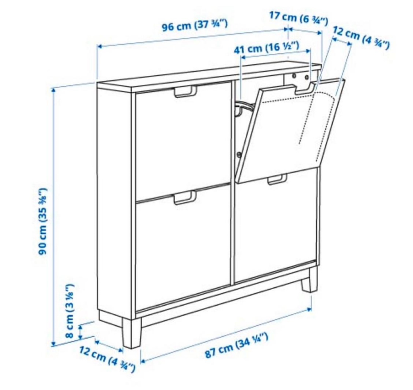 IKEA Hemnes Shoe Cabinet with 4 Compartments - photo 4