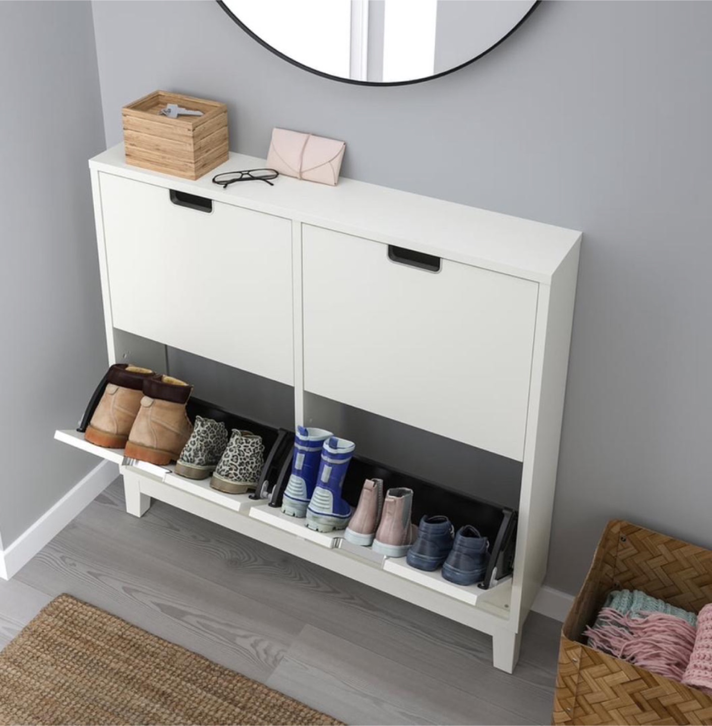 IKEA Hemnes Shoe Cabinet with 4 Compartments - photo 3