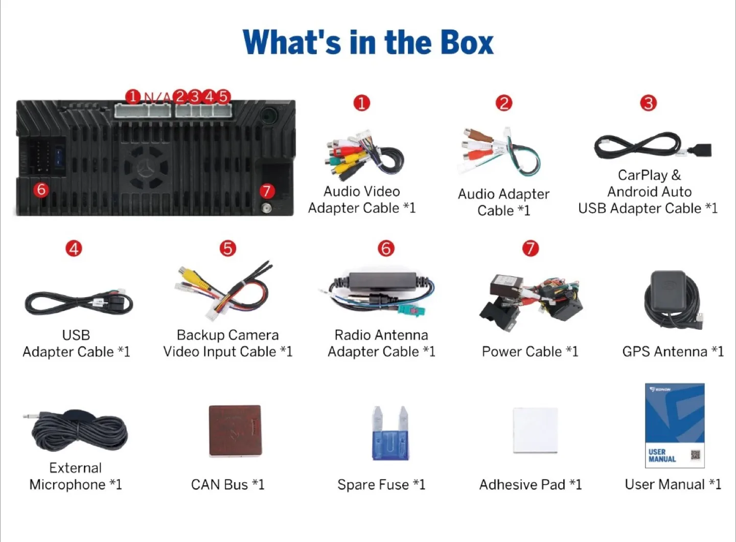 Eonon VWX7 9" Android 14 CarPlay Car Stereo GPS for VW image indicator(7)