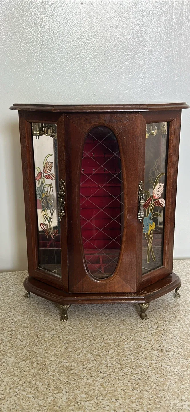 Wooden Jewelry Box with Mirror image indicator(5)