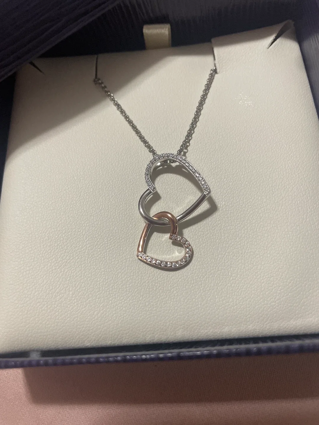 Double Heart Necklace with Box- Ben Moss image indicator(2)