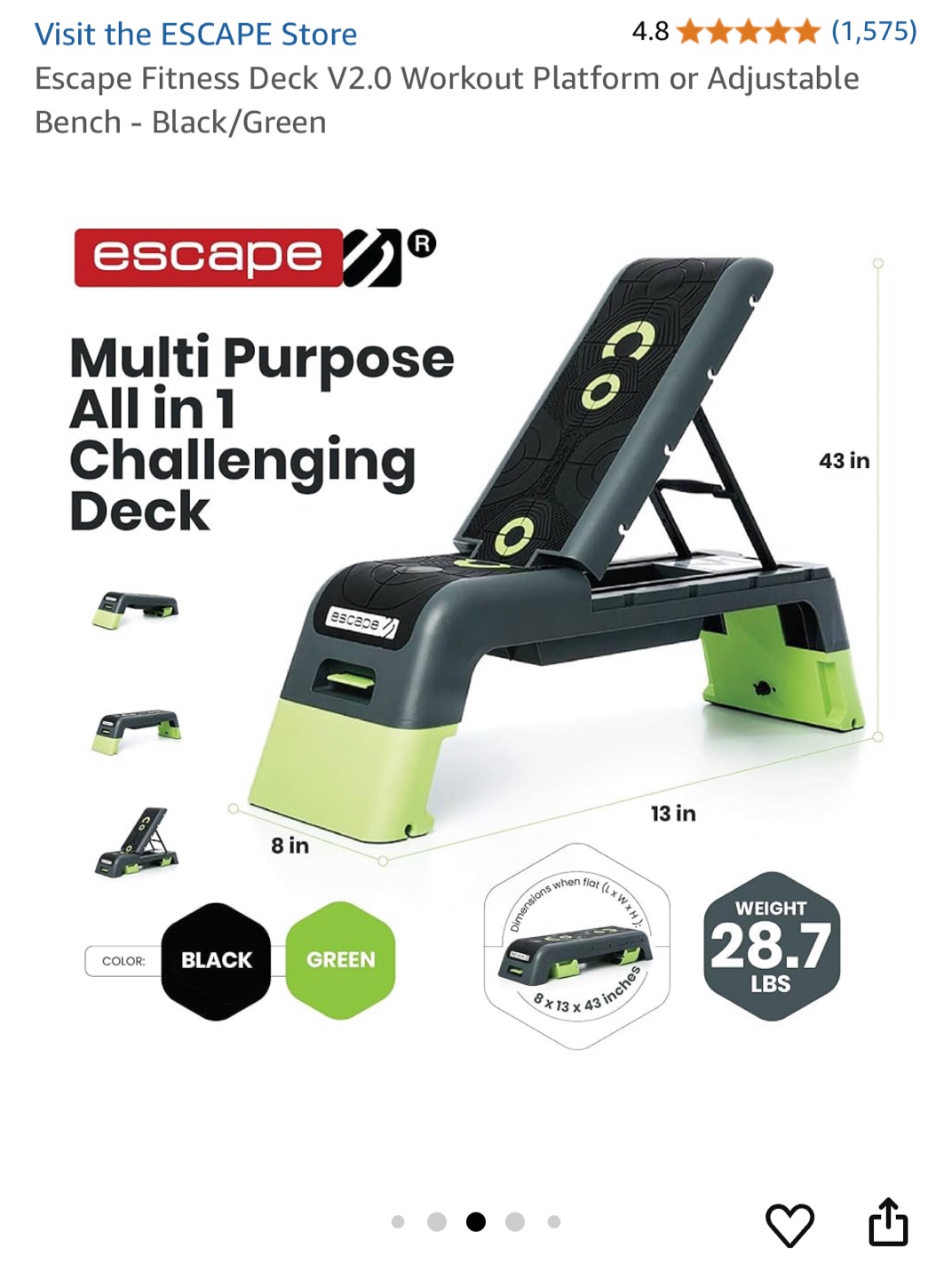 Escape Fitness Deck V2.0 Workout Platform and Adjustable Bench - photo 5