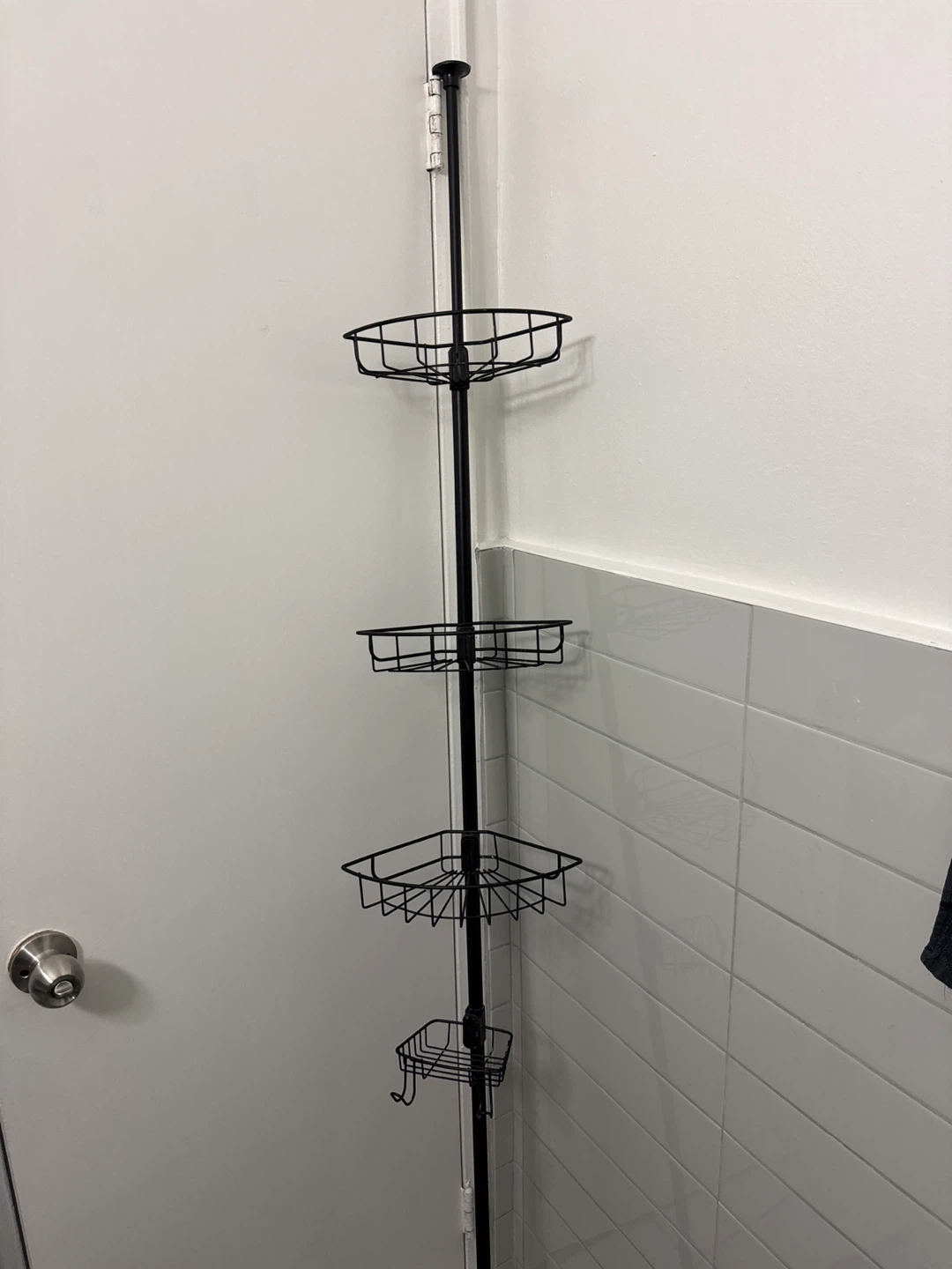 Tension Corner Shower Caddy - Black - photo 2