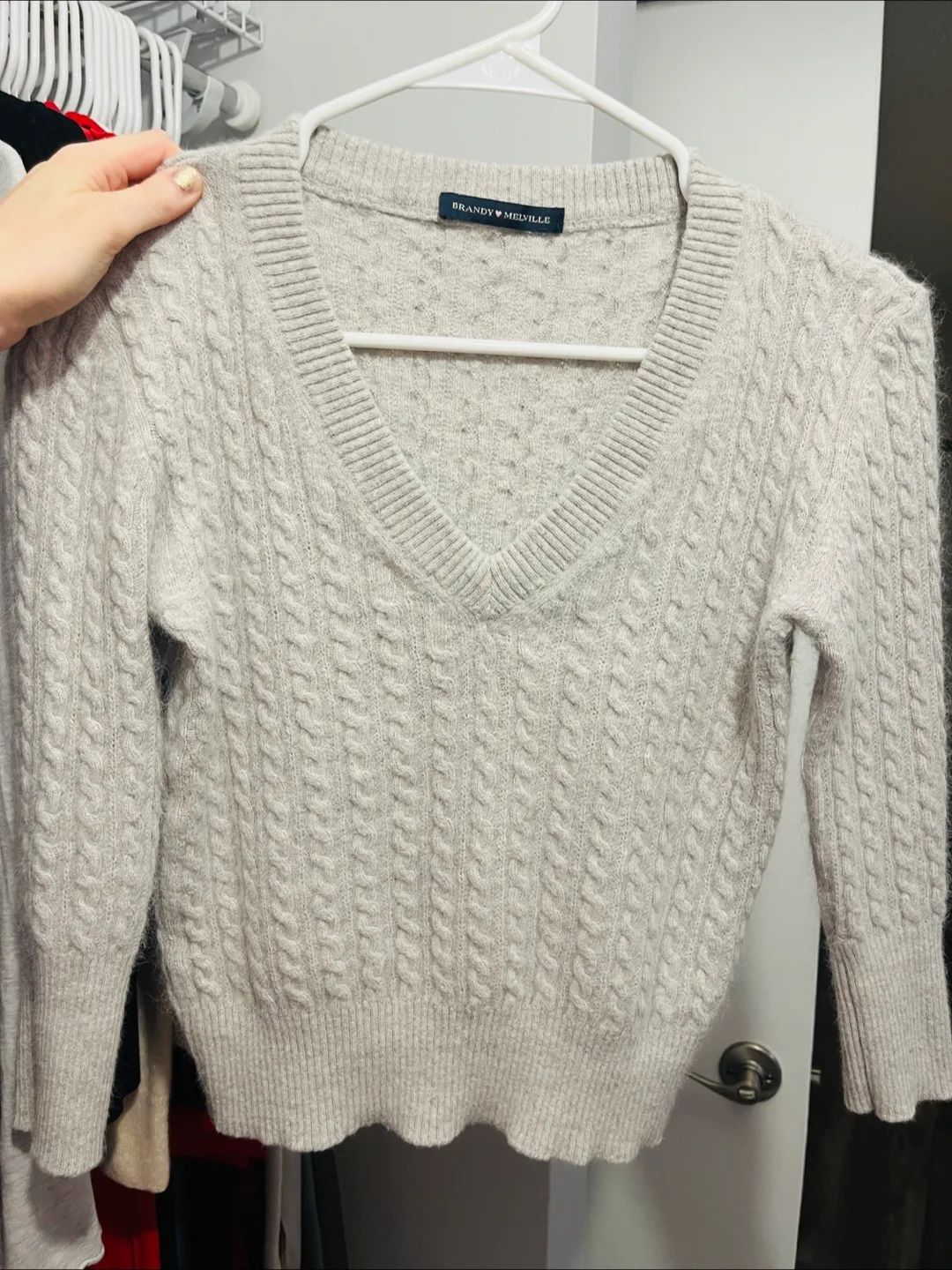 Light gray Brandy Melville sweater thumbnail