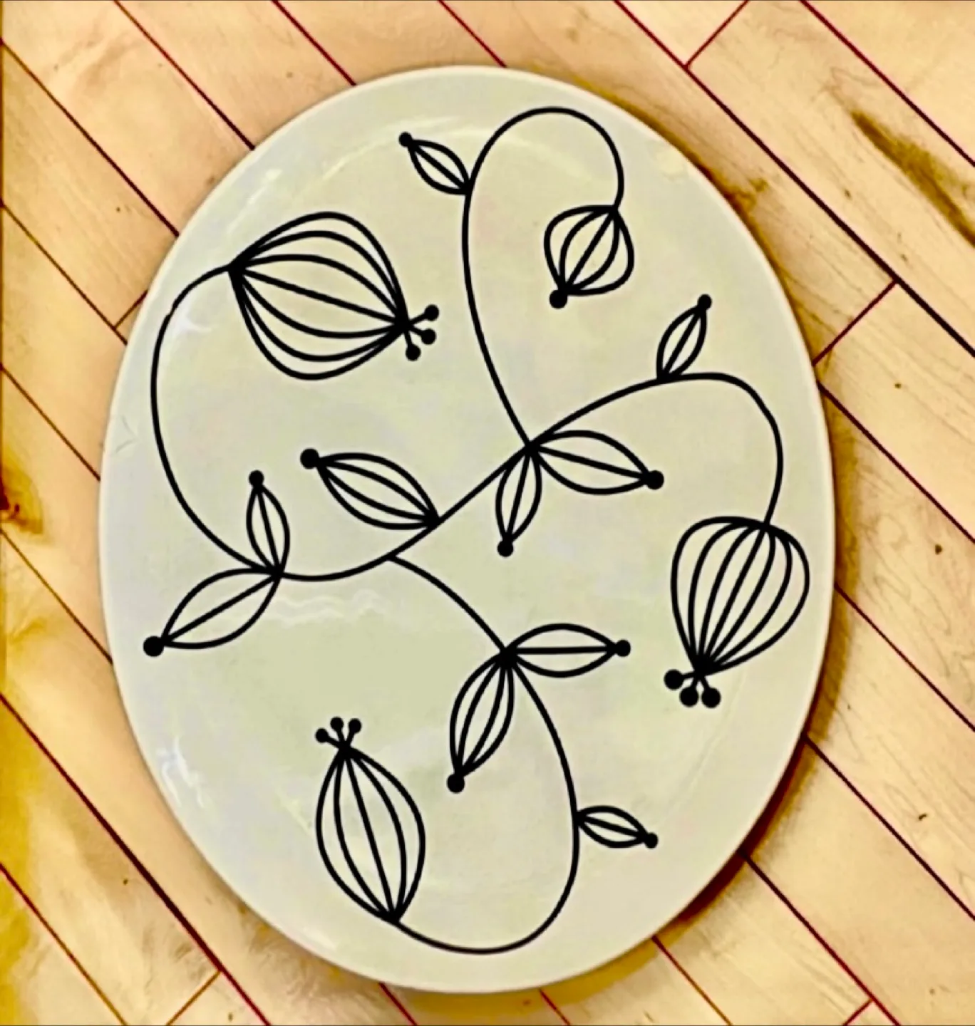 🥕Decorative Plate with Floral Design thumbnail