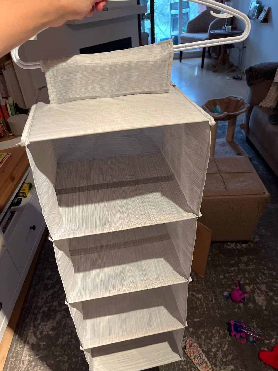 Hanging Closet Organizer - 6 Shelves thumbnail