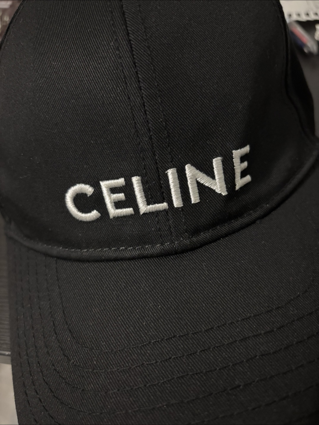 Celine Hat Cap in Cotton  - Black - photo 3
