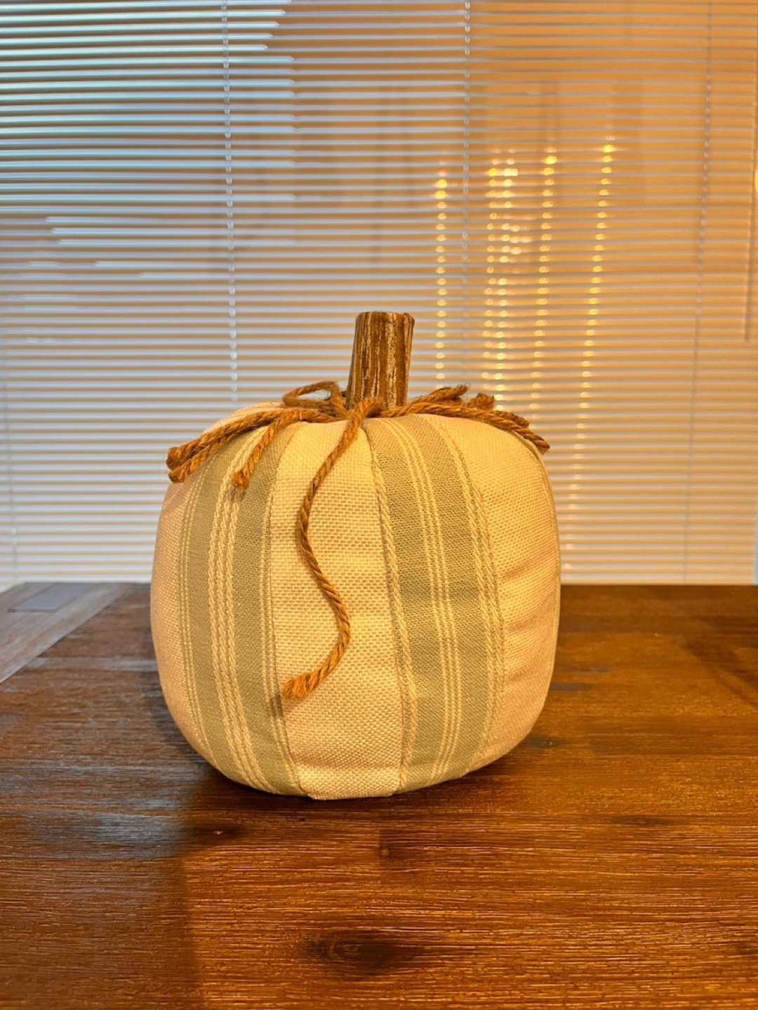 Striped Decorative Pumpkin
