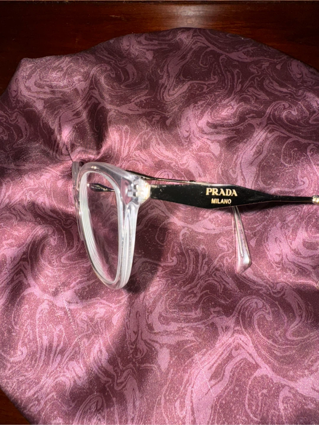 Prada Clear Frame Glasses