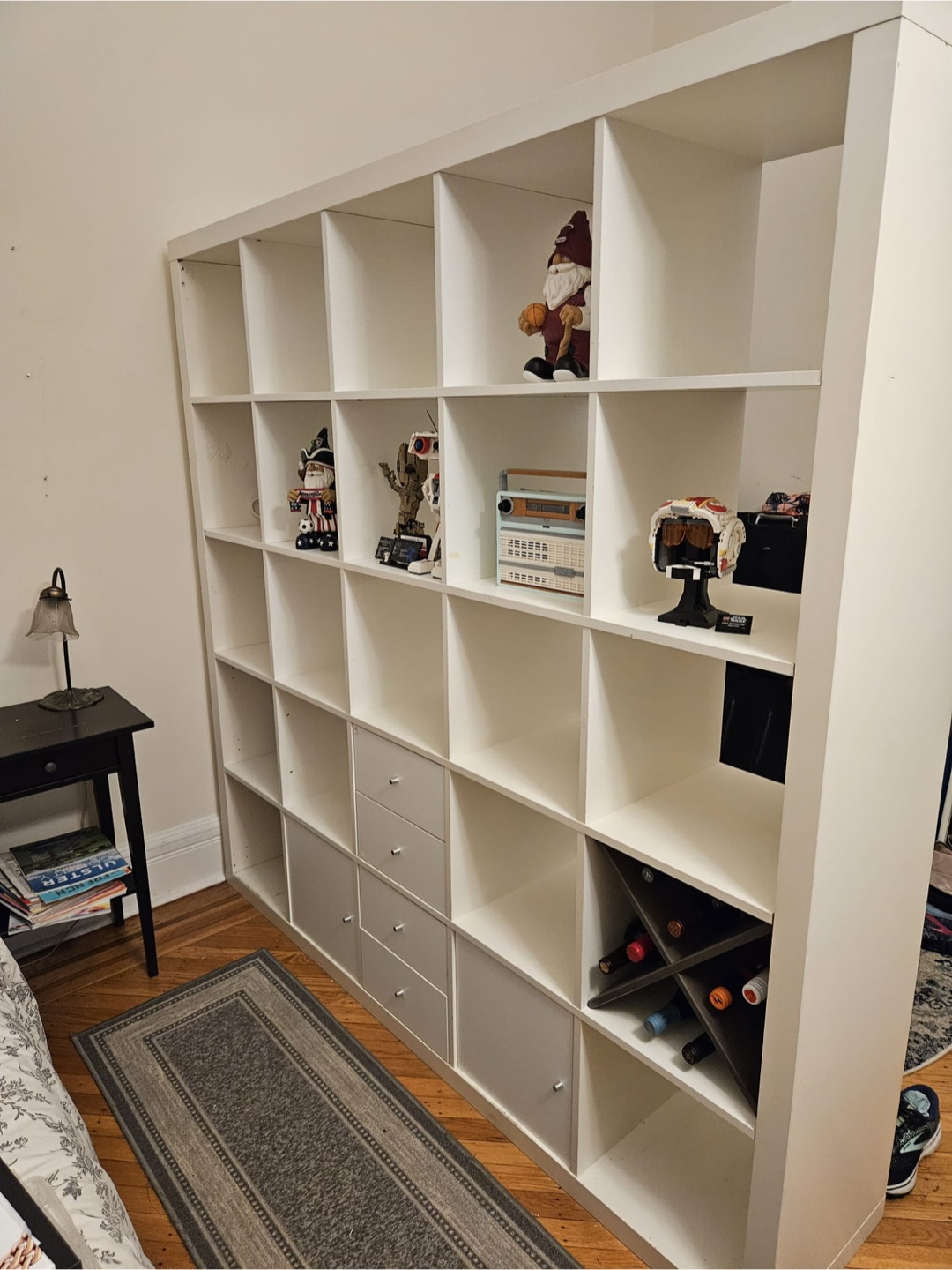 IKEA 5 x 5 Kallax White Shelving Unit with inserts - photo 2