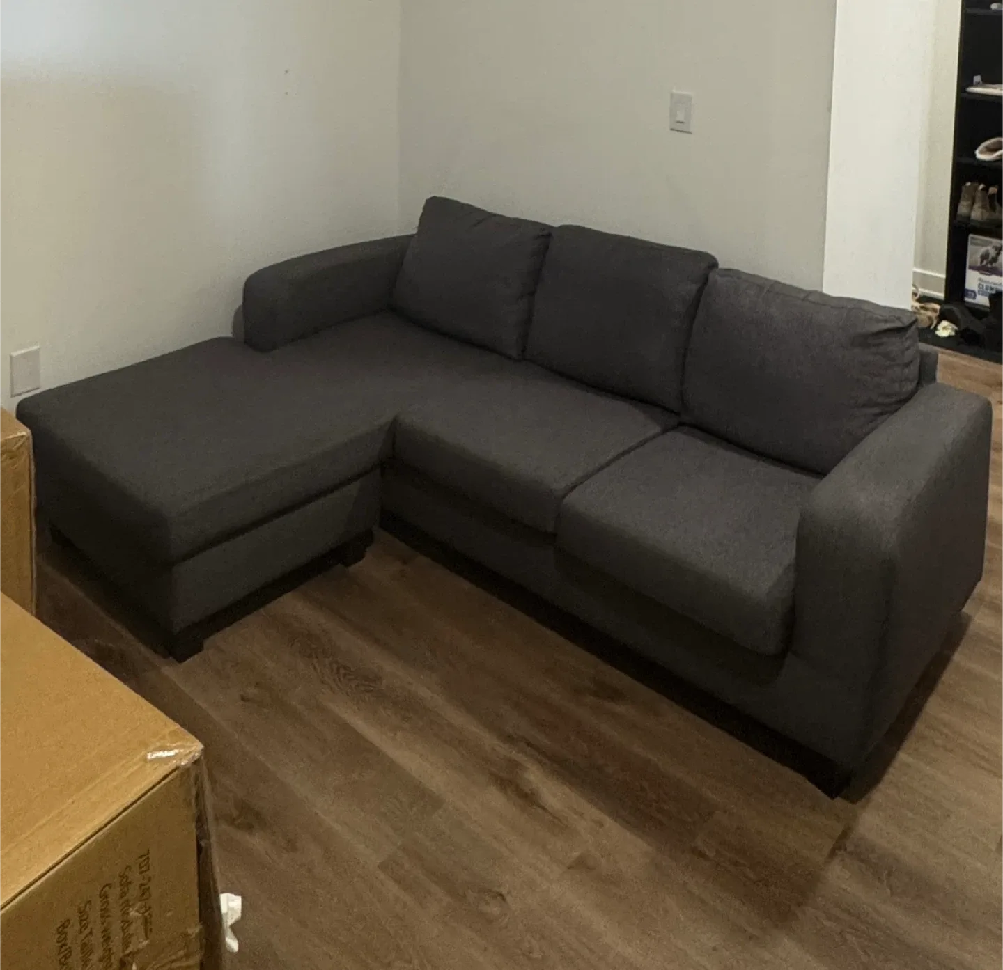 Grey Sectional Sofa with Chaise