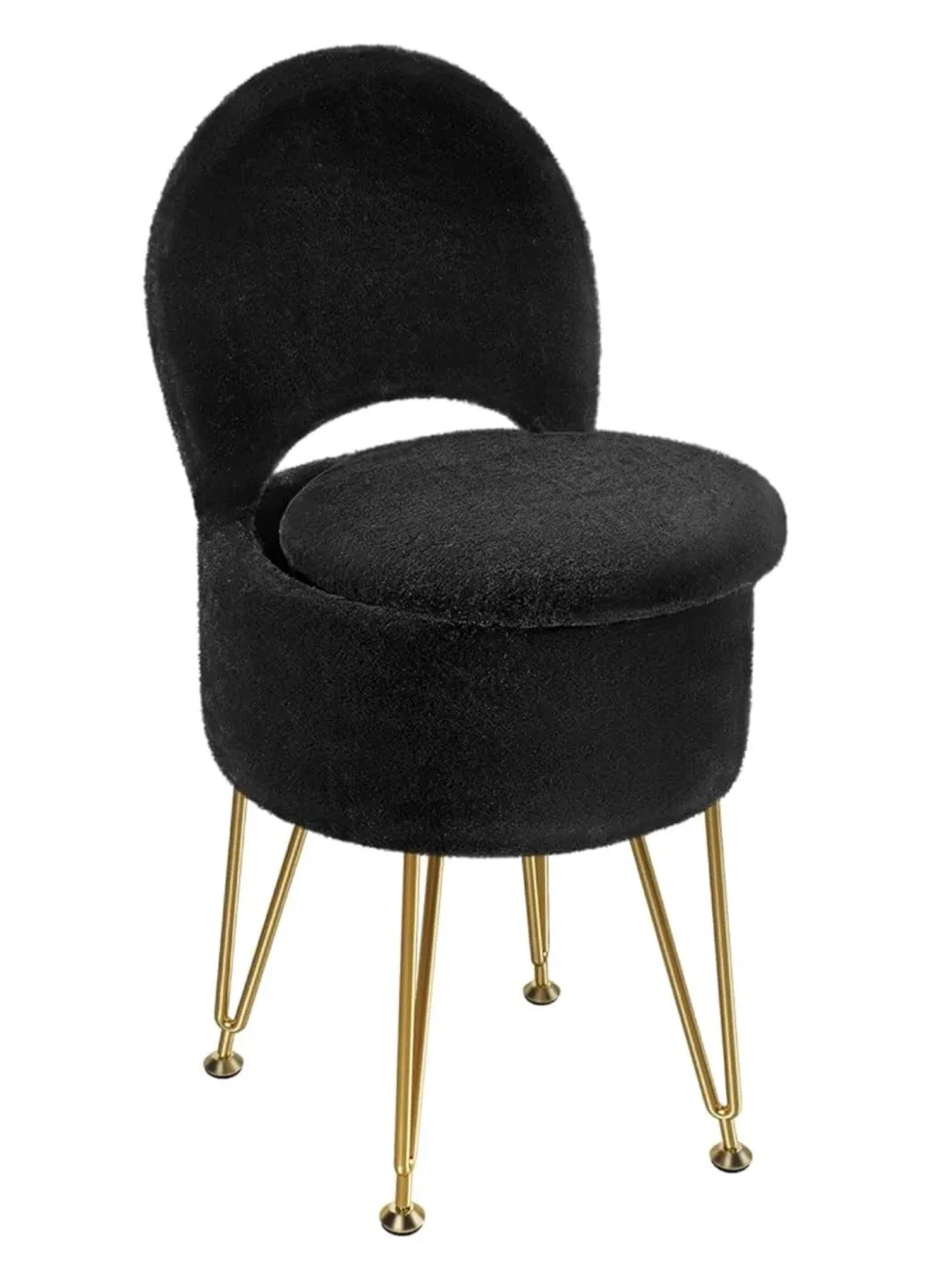 Black Vanity Chair with Storage thumbnail