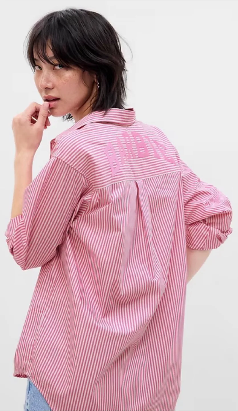 Gap × Barbie Oversized Stripe Shirt – Rare Find (Like New) thumbnail