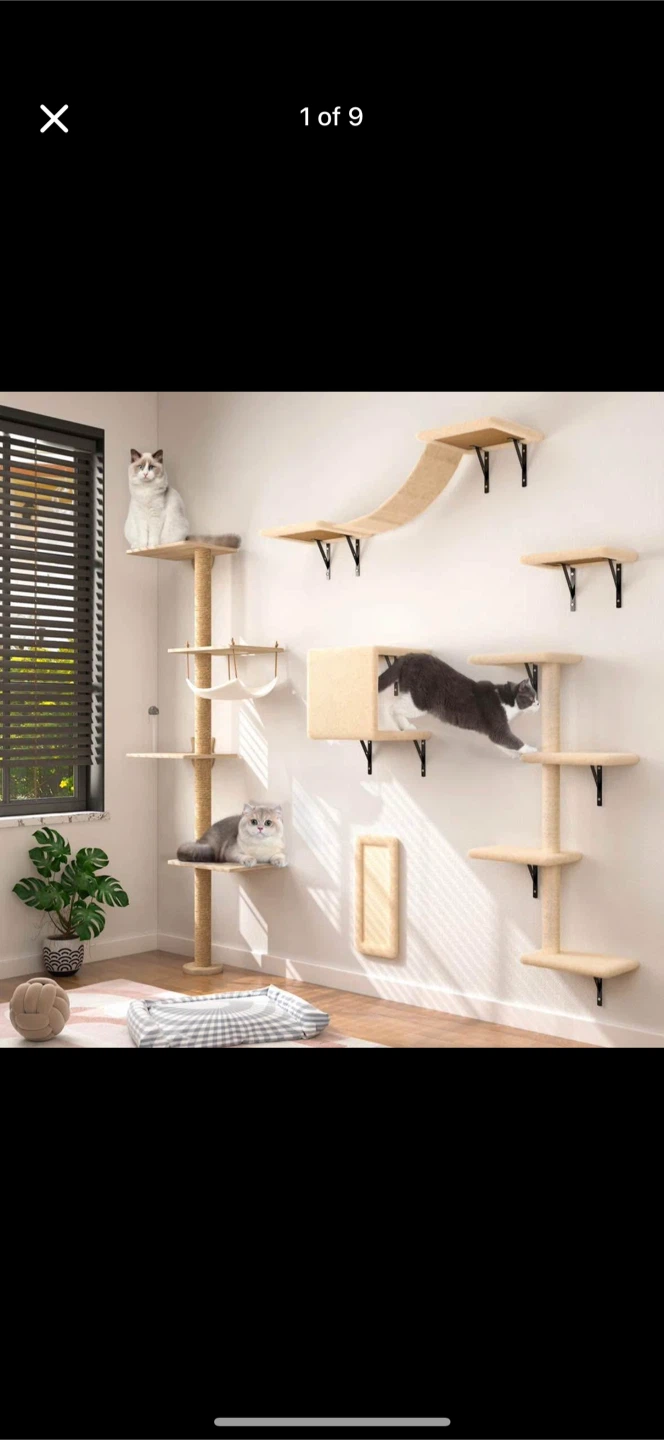 Cat Tree Tower & Wall Mounted Shelves