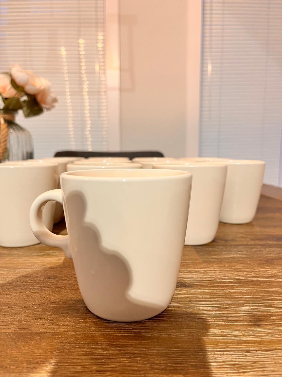 IKEA Cream-Colored Mugs - Set of 16