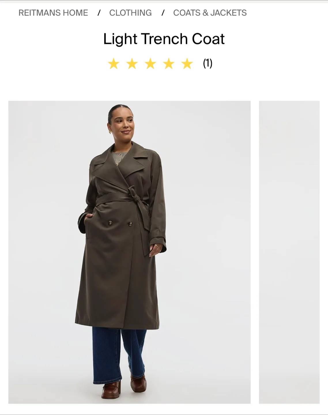 Reitmans Light Trench Coat size S- BRAND NEW WITH TAG thumbnail