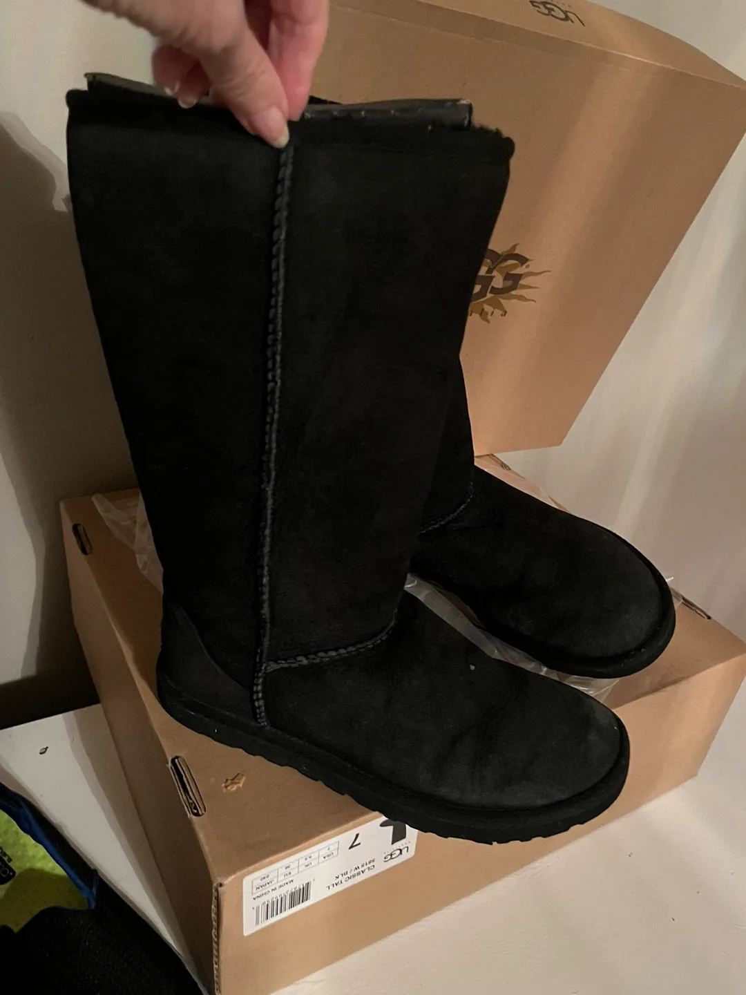 UGG Australia Classic Tall Black Boots - Size 7 image indicator(4)