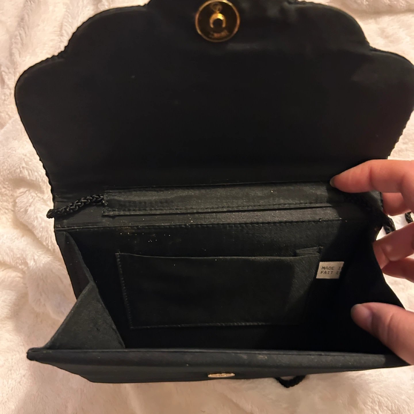 Black Scalloped Evening Bag - photo 3