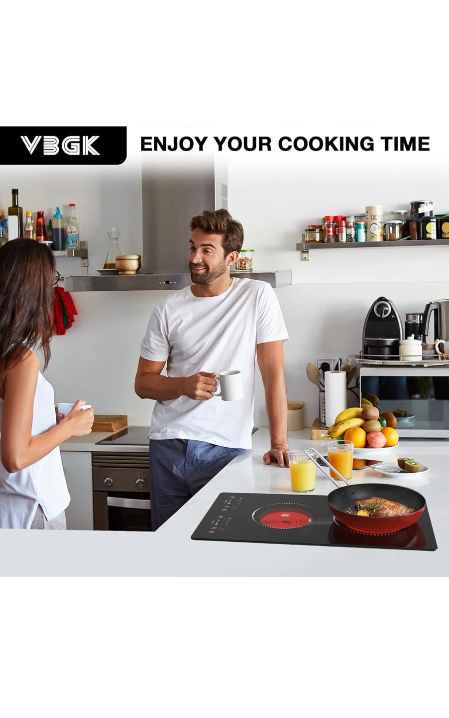 VBGK Cooktop, 110V, 2100W, 2 Burner - photo 2