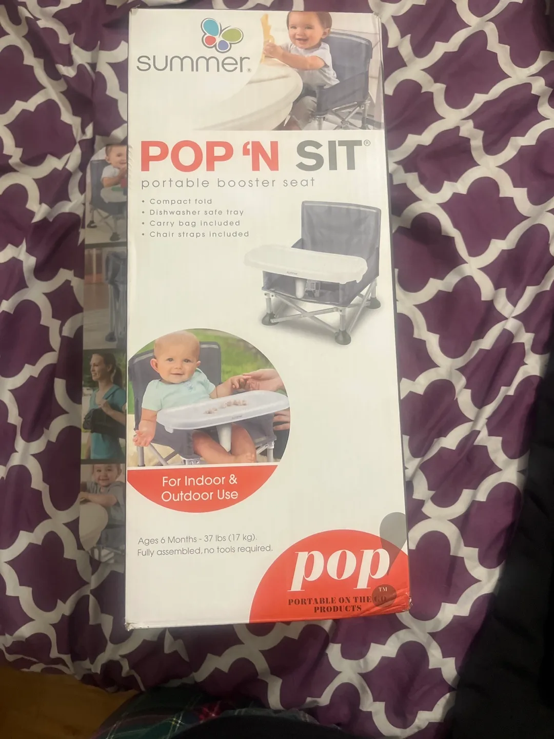 Summer Pop 'N Sit Portable Booster Seat - NEW thumbnail