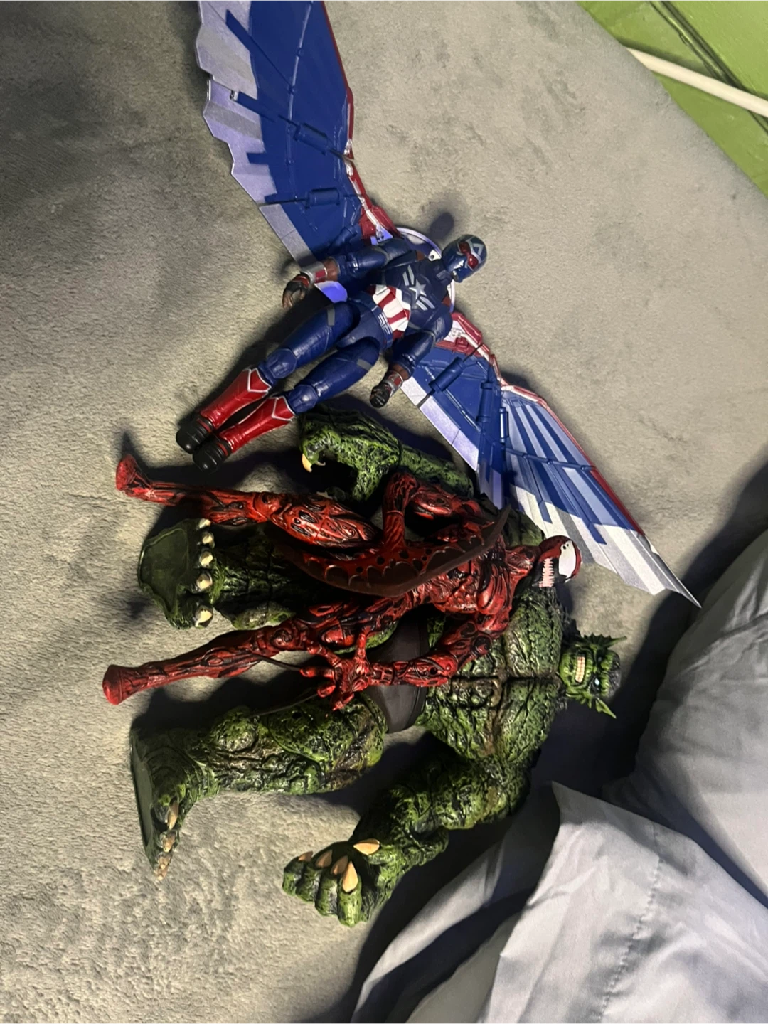 Marvel Action Figures - Captain America, Carnage, Man-Thing