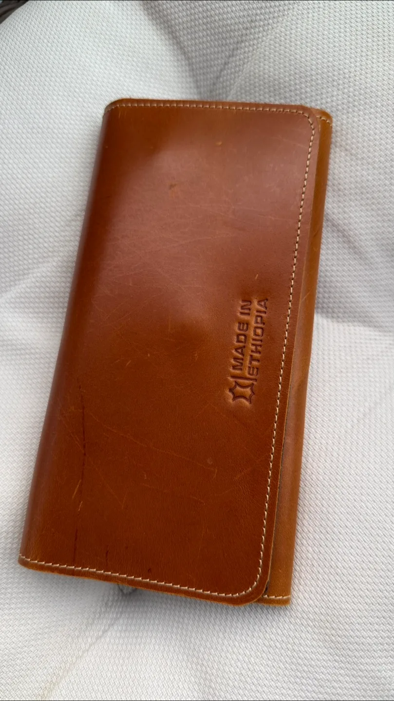 New brown/ black Leather Wallet