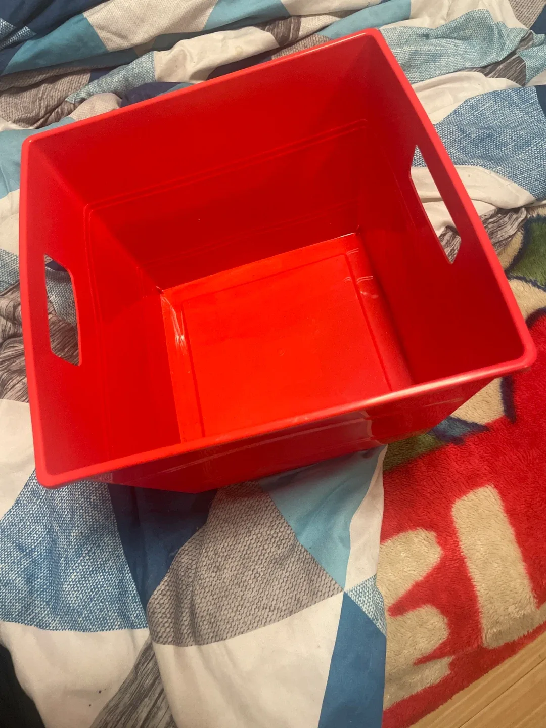 Red Plastic Storage Bin🥕 thumbnail