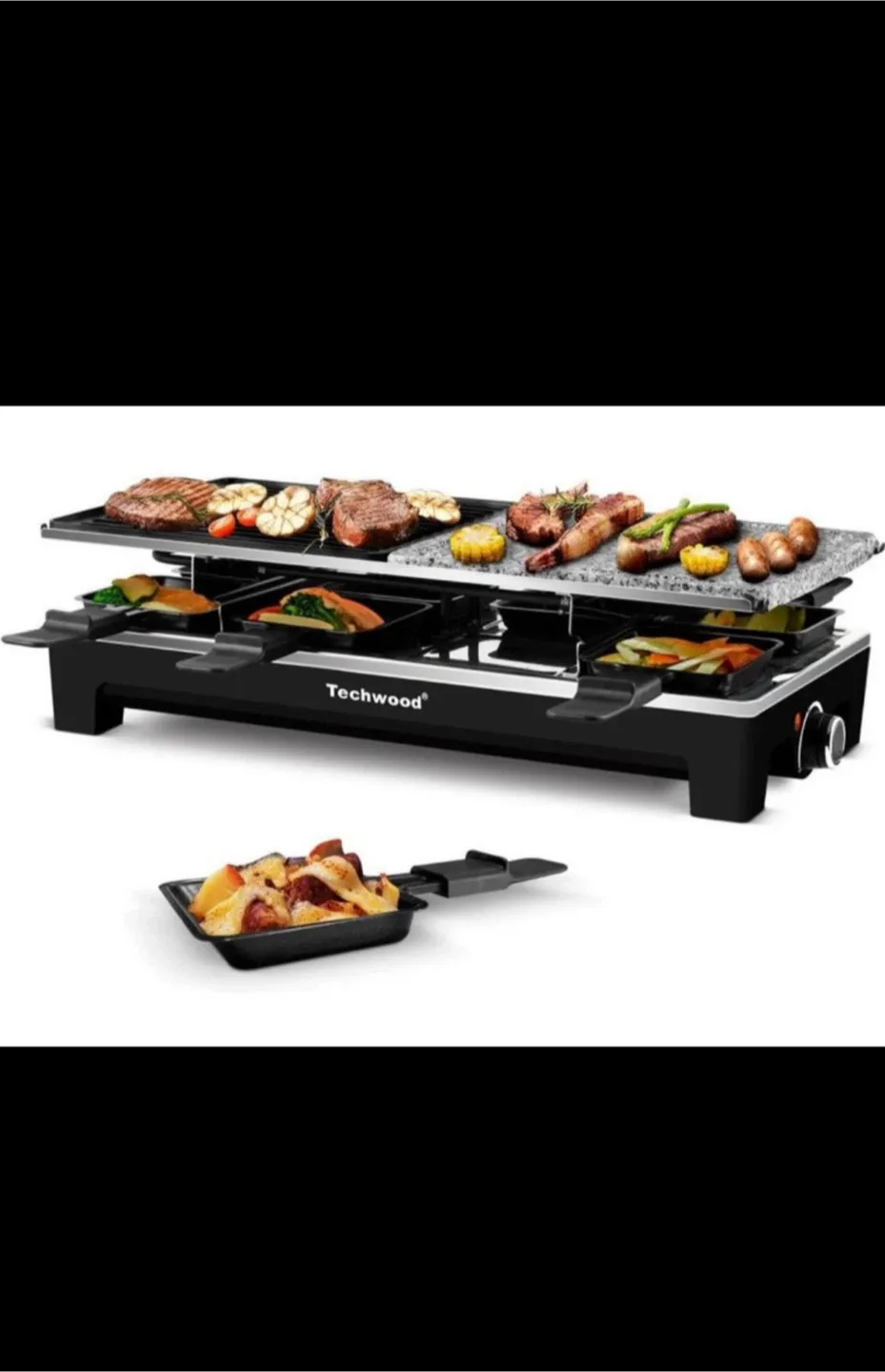 Raclette Table Grill Techwood Indoor Grill thumbnail