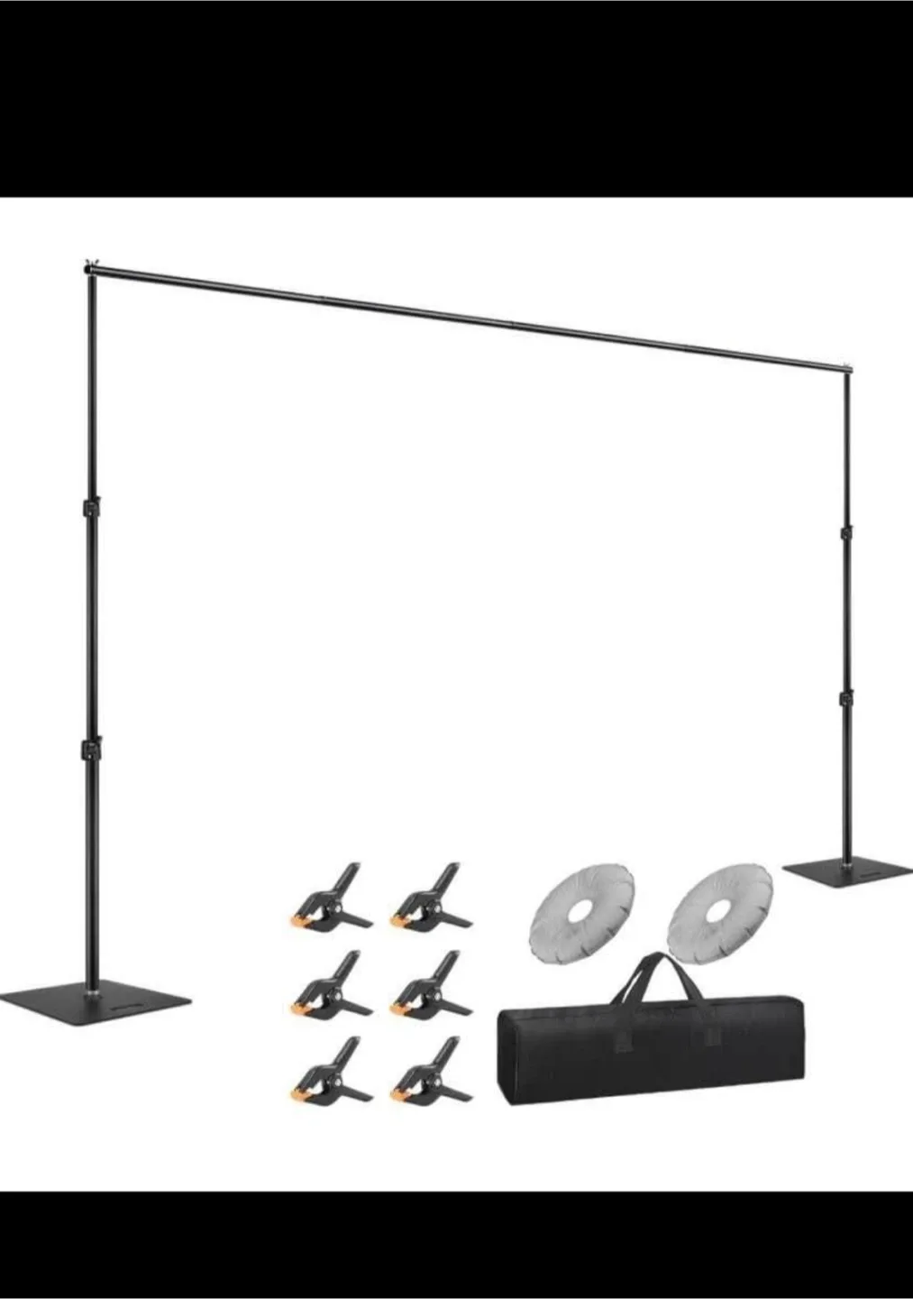 Backdrop Stand 10x7ft Heavy Duty Steel Kit thumbnail