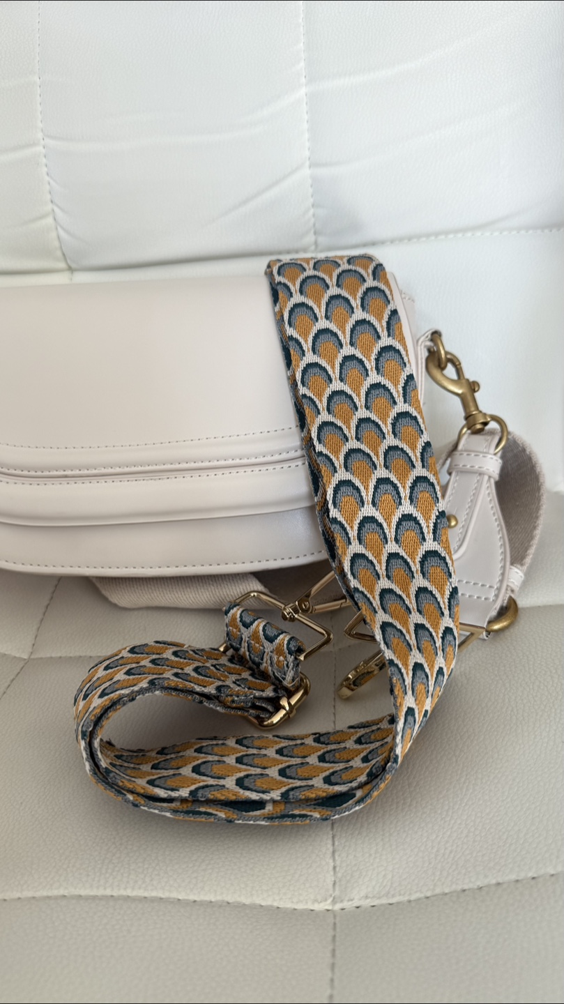 Strap for purse in blue/ yellow color