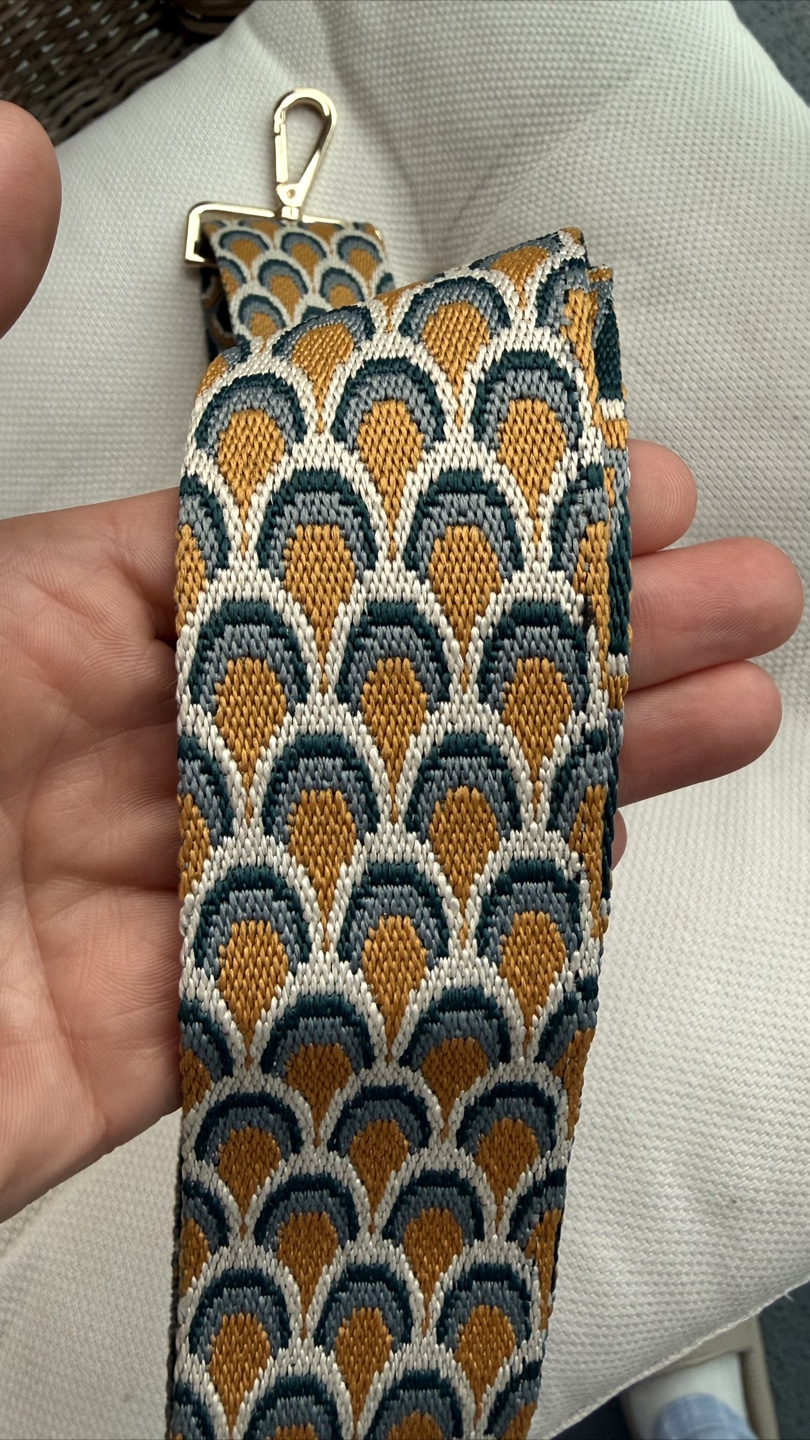 Strap for purse in blue/ yellow color - photo 2