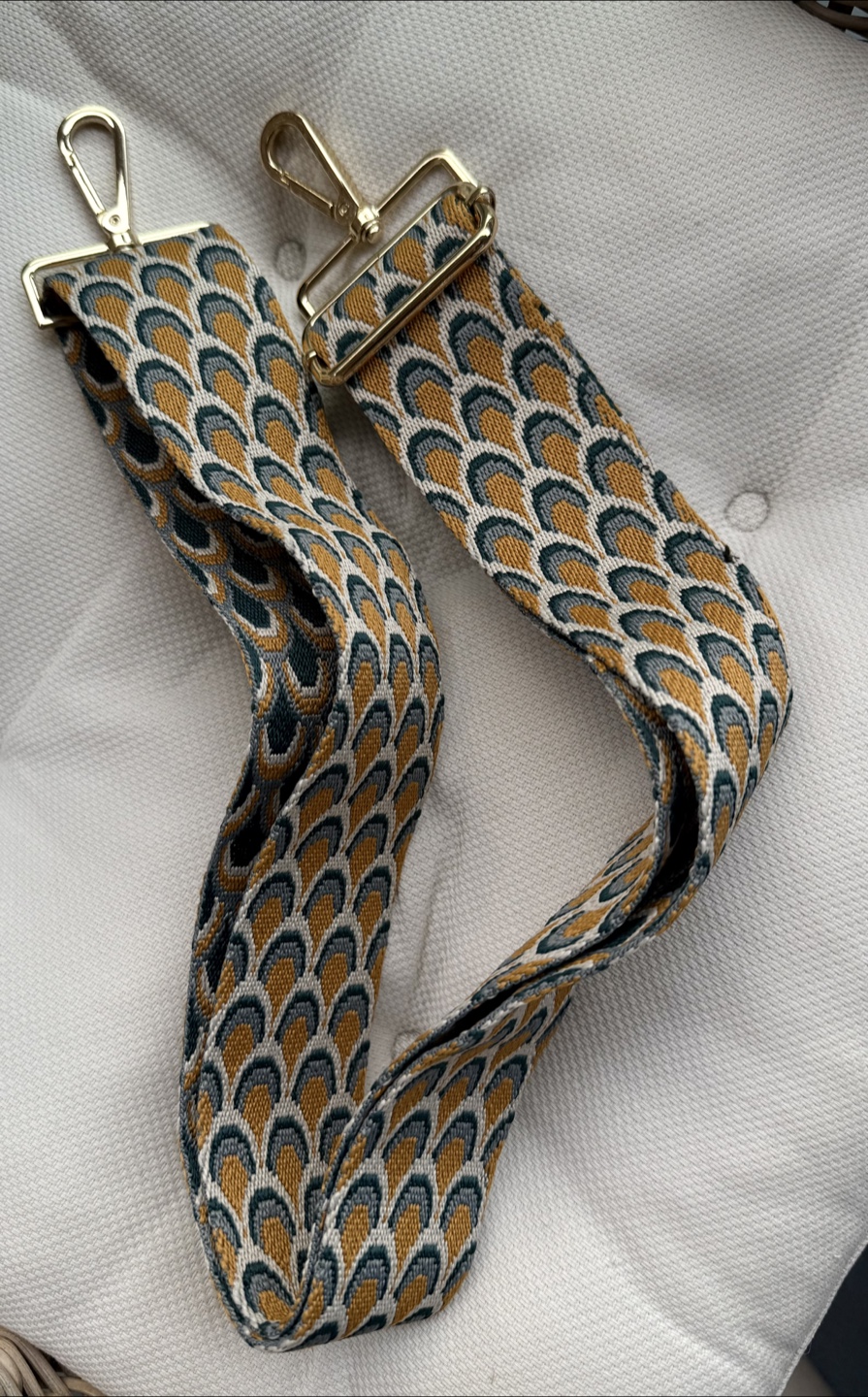Strap for purse in blue/ yellow color - photo 3