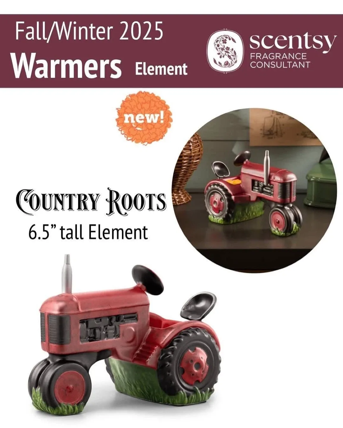 Scentsy Country Roots Warmer! thumbnail