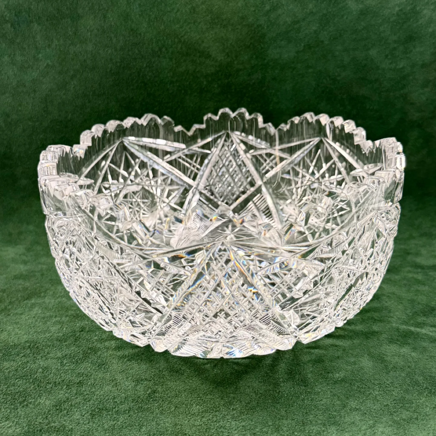 Antique American Brilliant Cut Period crystal bowl image indicator(3)