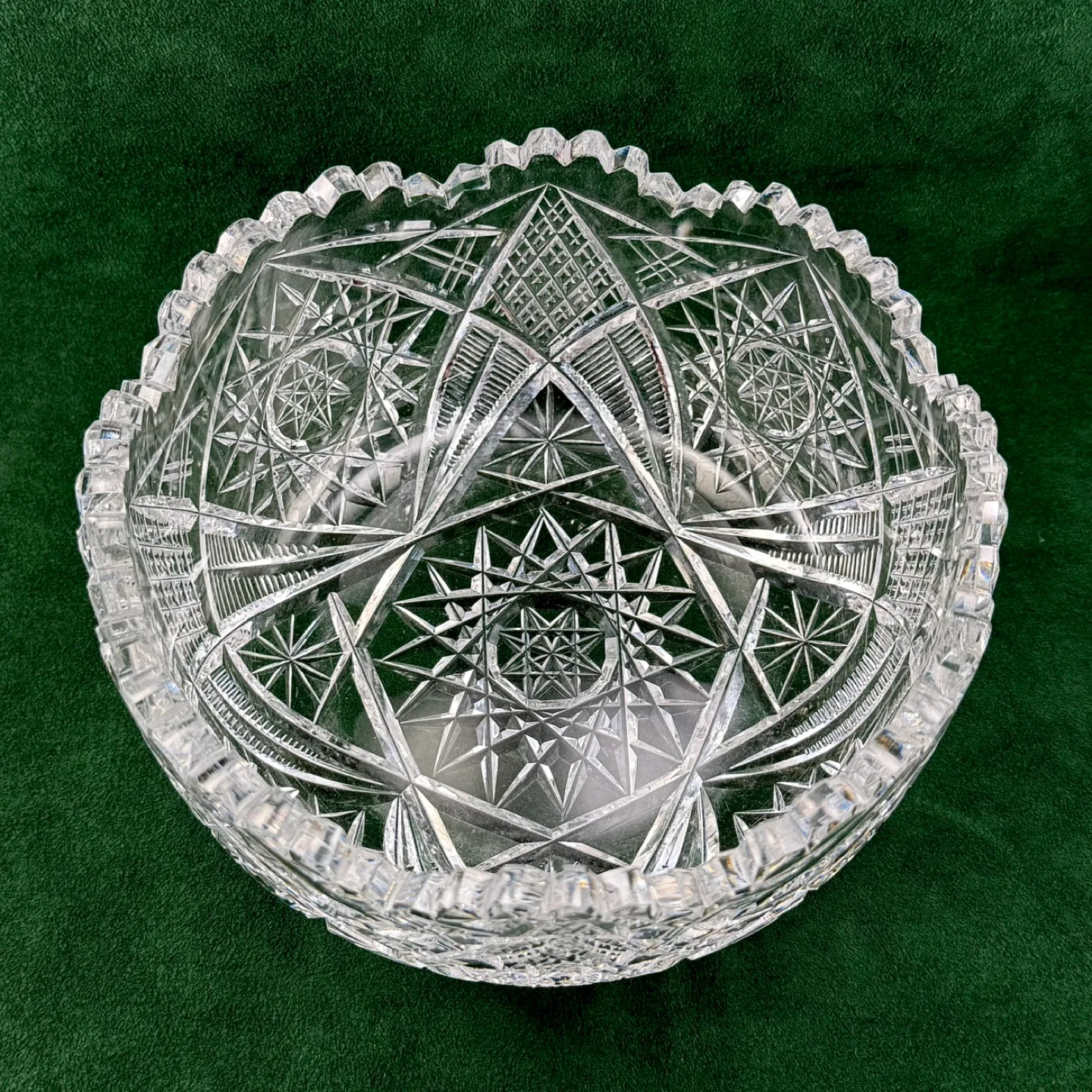 Antique American Brilliant Cut Period crystal bowl thumbnail