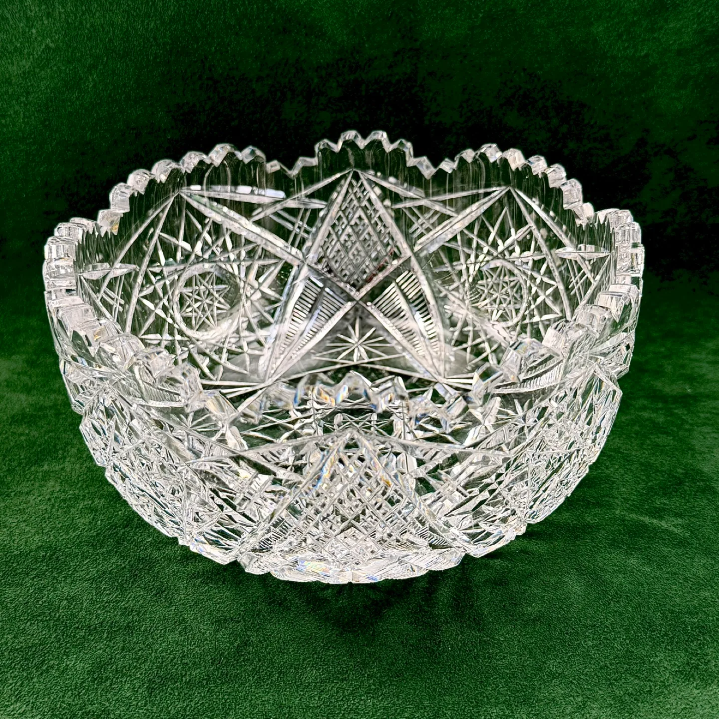 Antique American Brilliant Cut Period crystal bowl image indicator(2)