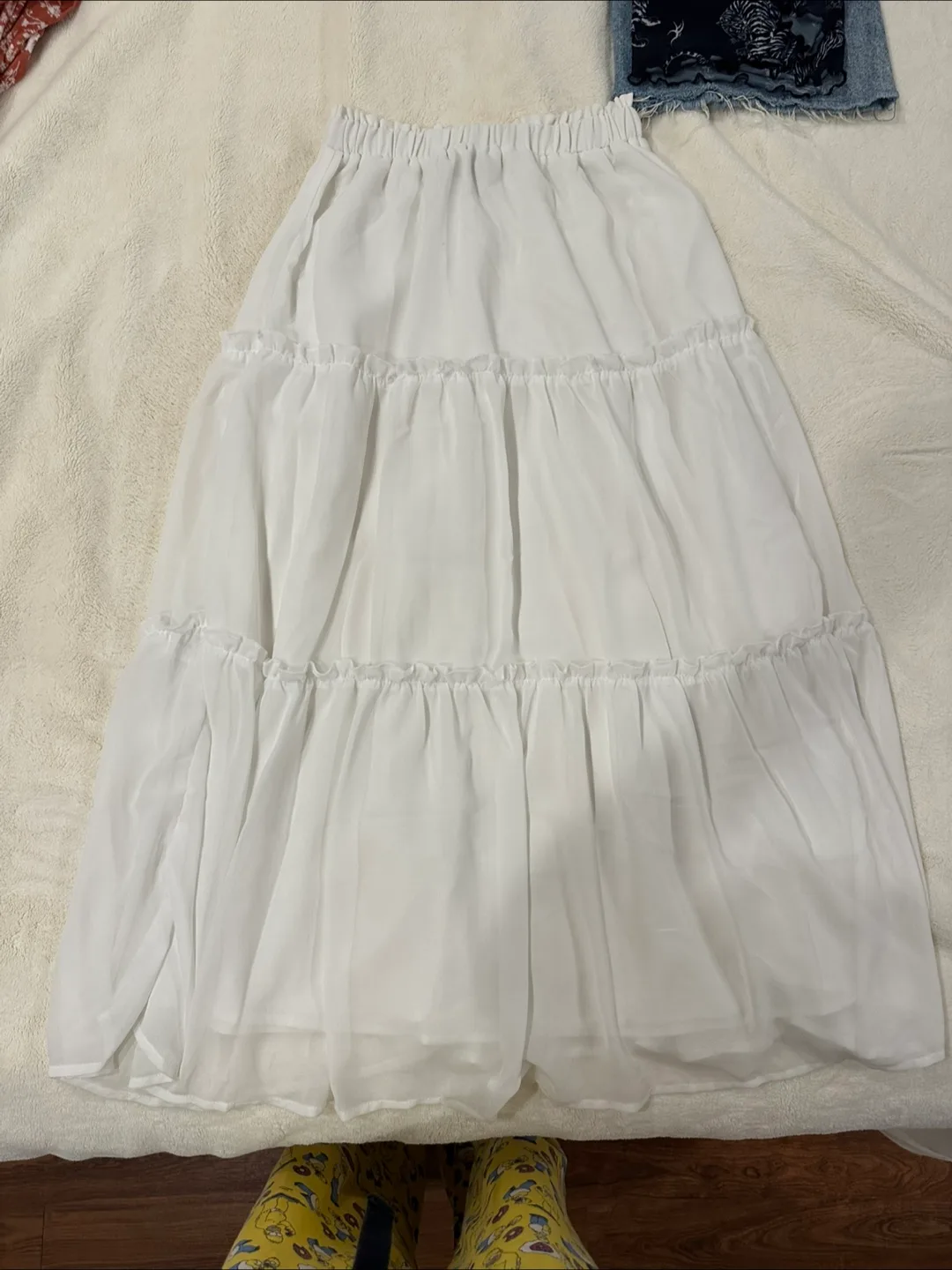 White Tiered Skirt thumbnail