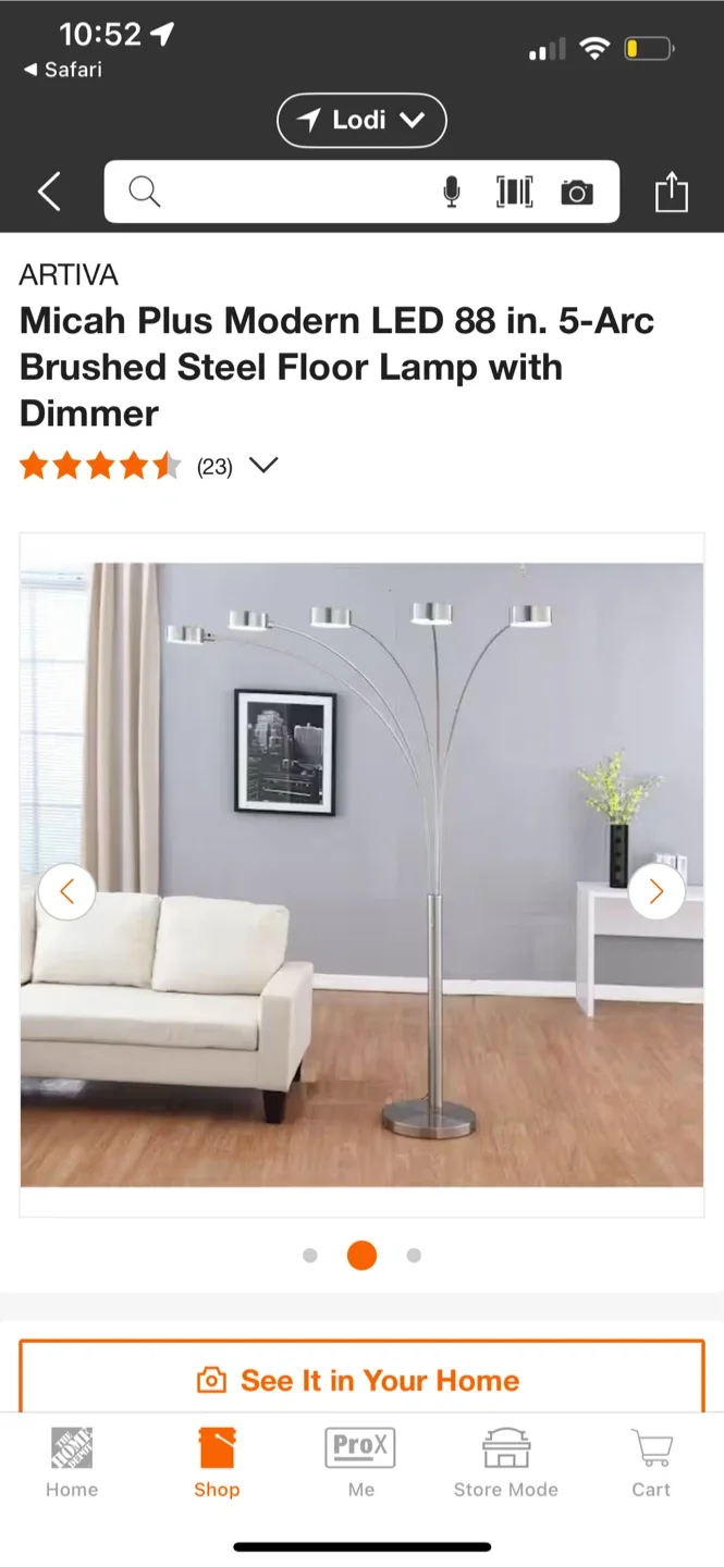 Artiva Micah Plus Modern LED 5-Arc Floor Lamp image indicator(2)