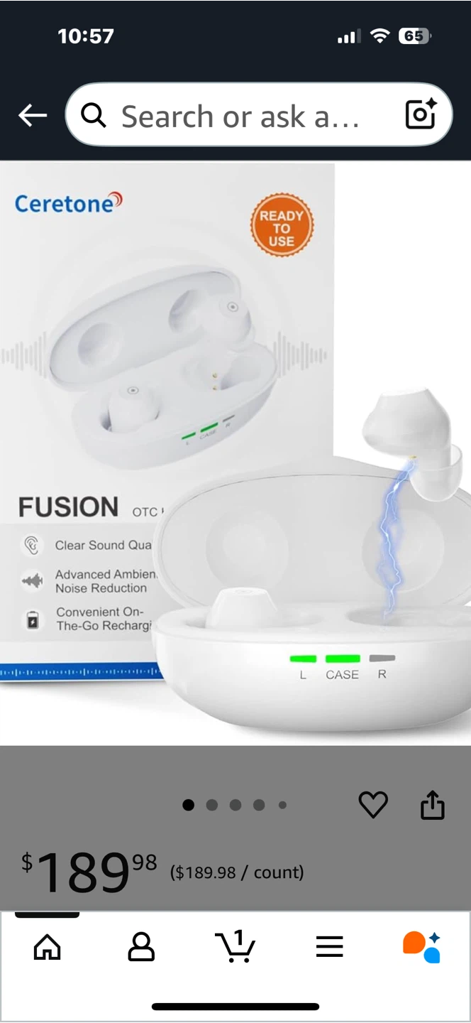 Ceretone Fusion OTC Hearing Aids